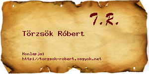 Törzsök Róbert névjegykártya