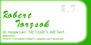 robert torzsok business card